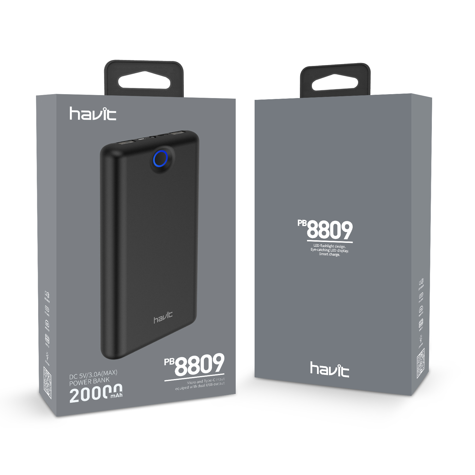 VMIDirect 20000mAh Power Bank in sleek black packaging for high-capacity charging solutions
