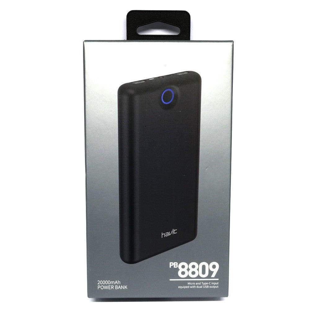 VMIDirect 20000mAh Power Bank in Black with USB-C and Micro USB input for versatile charging