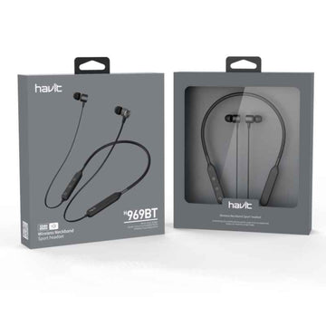 Havit H969BT Wireless Neckband Sport Headset in Black with Bluetooth Headset functionality