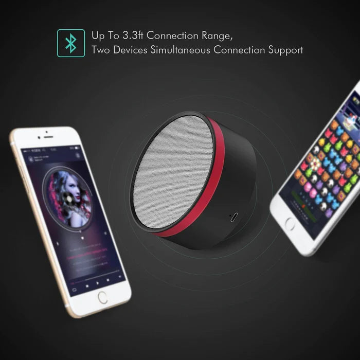 VMIDirect Bluetooth Speaker with 3.3ft connection range and dual device connectivity support