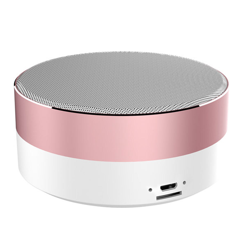 VMIDirect Bluetooth Speaker in sleek round design with a pink and white finish