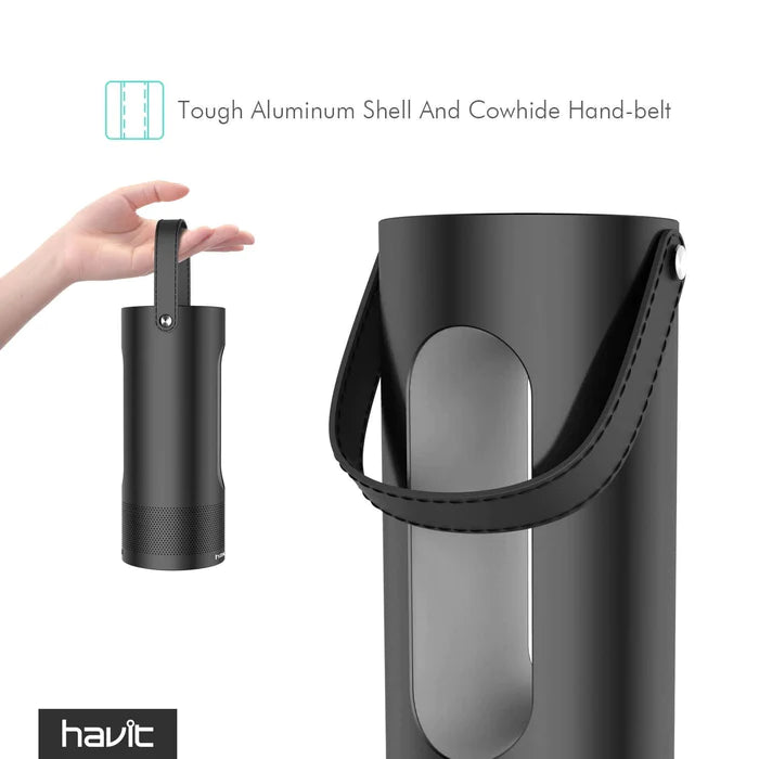 VMIDirect Bluetooth Speaker with Tough Aluminum Shell and Cowhide Hand-Belt for Portable Listening