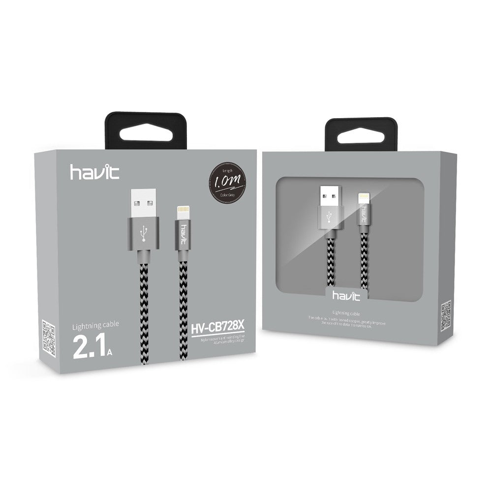 VMIDirect Braided Lightning Cable in 1 meter length with durable packaging for fast charging
