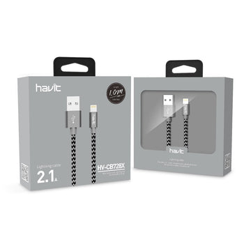 VMIDirect Braided Lightning Cable in 1 meter length with durable packaging for fast charging