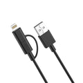 VMIDirect Dual Data Charging Wire in Black for fast charging and data transfer