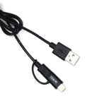 Havit Dual Data Charging Wire in black for fast data transfer and charging devices