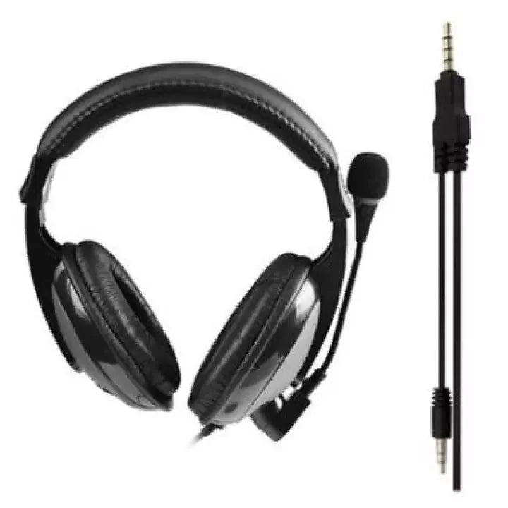 VMIDirect Dual Plug Headset Wired with Comfortable Ear Cushions and Microphone for Clear Communication