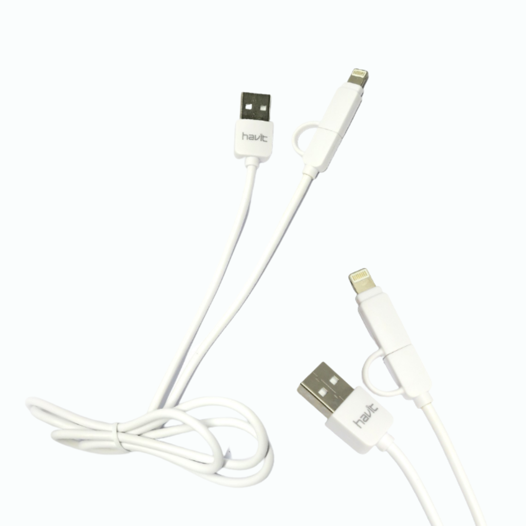 VMIDirect Dual Port Data Cable for charging and data transfer with versatile compatibility