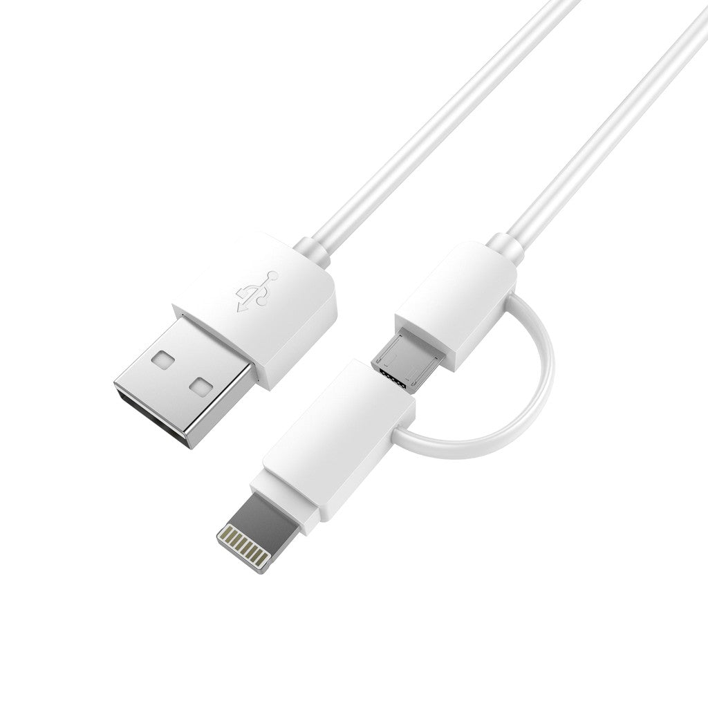 VMIDirect Dual Port Data Cable in white for fast charging and data transfer