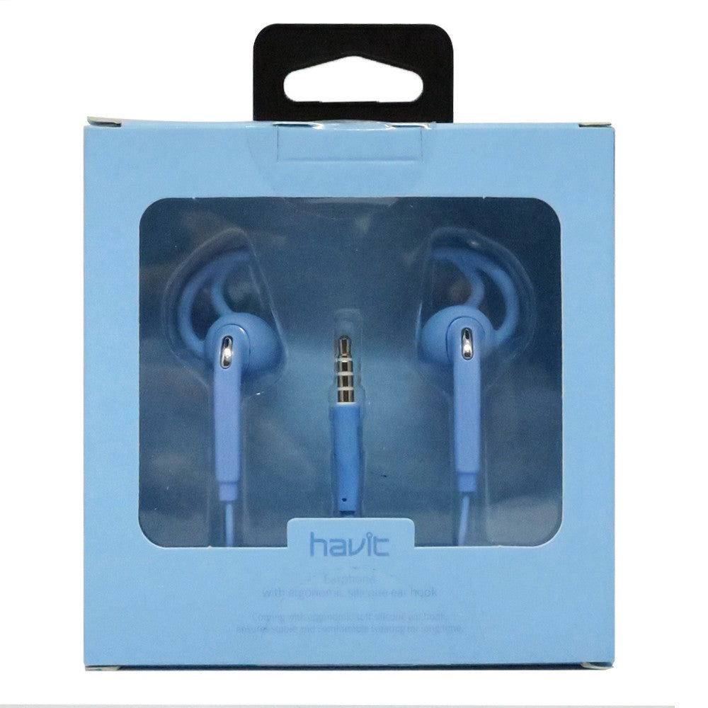Havit Earbuds With Mic in Blue Packaging for Comfortable Listening Experience