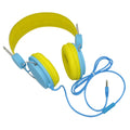 VMIDirect Colorful Earphones With Mic featuring a blue and yellow design for vibrant listening