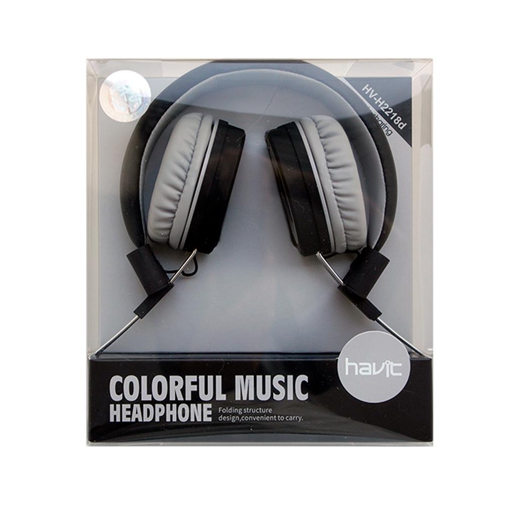 VMIDirect Foldable Headphone in Black and Grey Design with Compact Packaging for Easy Storage
