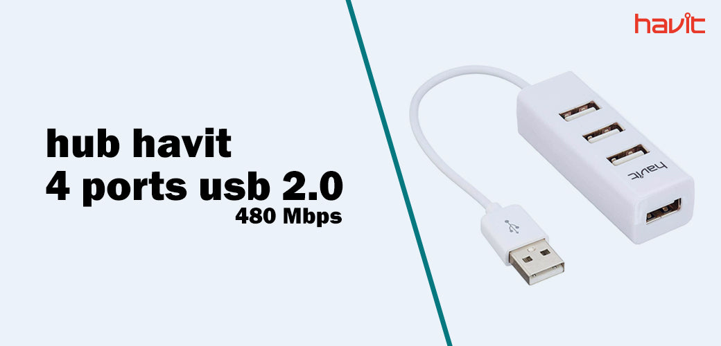 VMIDirect 4-Port USB 2.0 Hub Multi-Port Adapter with 480 Mbps Data Transfer Speed