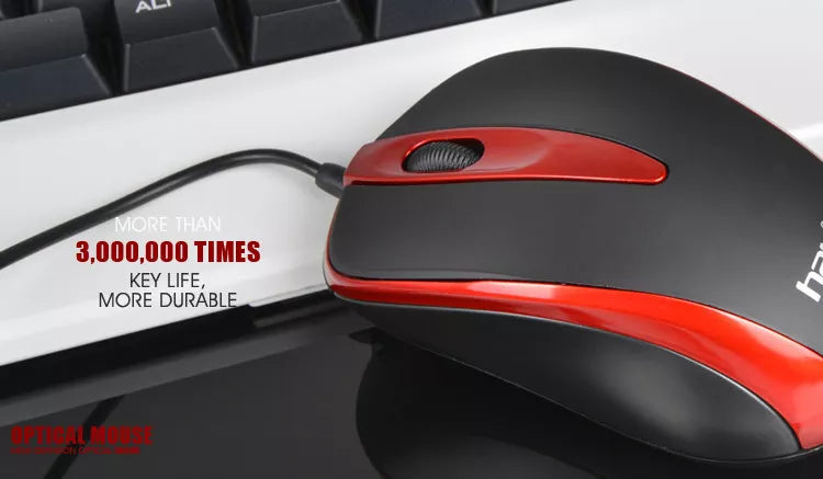 VMIDirect Optical Mouse Wired with durable design and over 3 million key life for reliable use