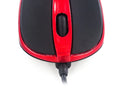 VMIDirect Optical Mouse Wired with Red and Black Design and Smooth Scrolling Wheel