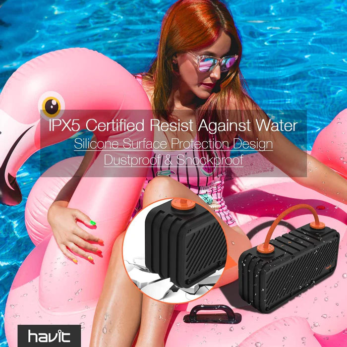 Havit Shockproof Wireless Speaker with IPX5 Water Resistance for Outdoor Use and Dust Protection