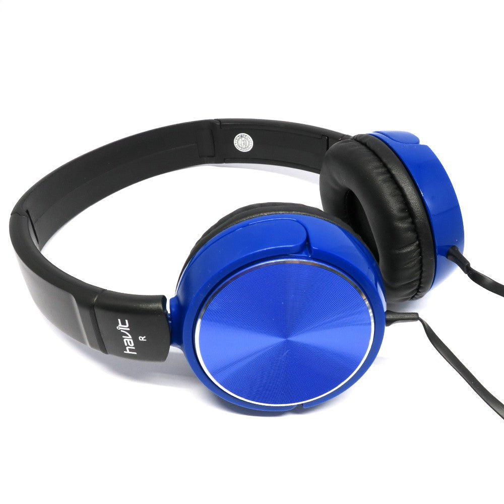 VMIDirect Wired Headphones in Blue with Soft Cushioned Ear Pads for Comfortable Listening