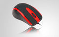 VMIDirect Wired Optical Mouse in black and red design with comfortable grip and scroll wheel