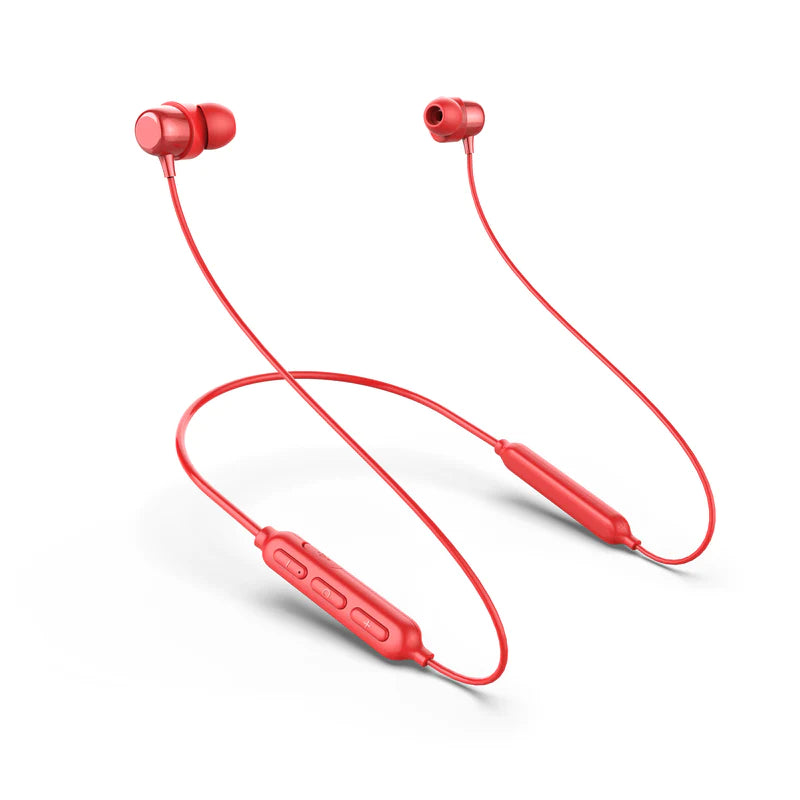 VMIDirect Wireless Bluetooth Earbuds in Red with Inline Controls for Easy Audio Management