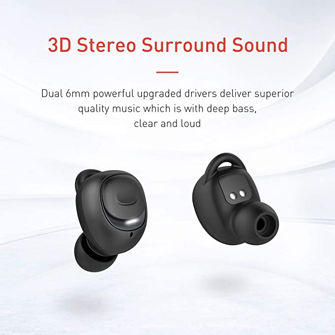 VMIDirect Wireless Earbuds featuring 3D stereo surround sound and powerful 6mm drivers
