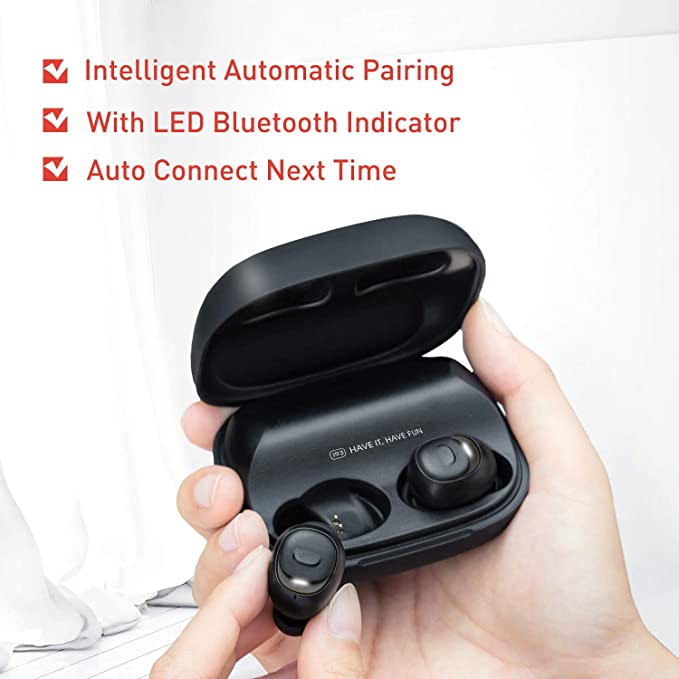 VMIDirect Wireless Earbuds with Intelligent Automatic Pairing and LED Bluetooth Indicator