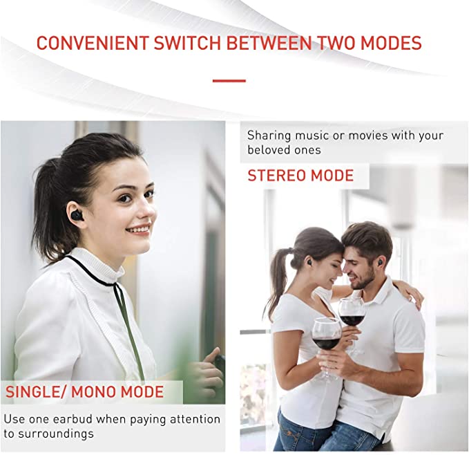 VMIDirect Wireless Earbuds with dual modes for sharing music and staying aware of surroundings