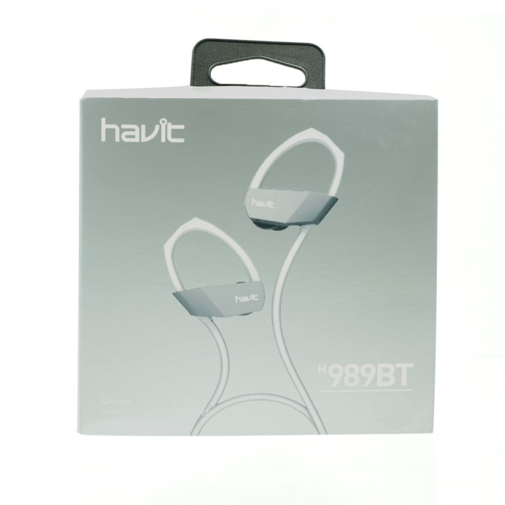 Havit H989BT Wireless Earphone Packaging with Modern Design and Clear Branding