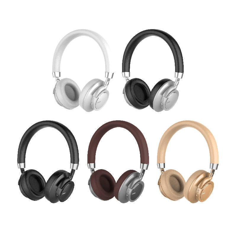VMIDirect Wireless Headphone in multiple colors including black, white, brown, and tan for stylish sound quality