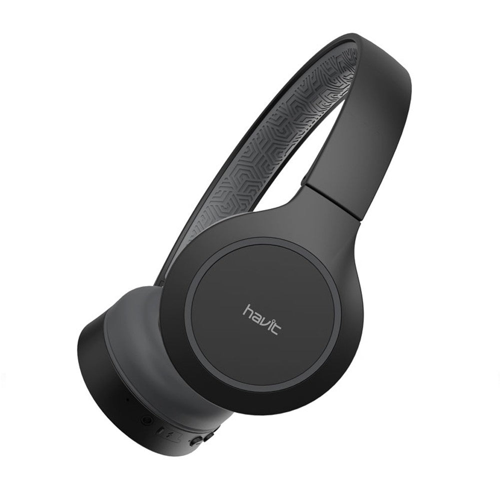 Havit Wireless Headphones in sleek black design with adjustable headband and built-in controls