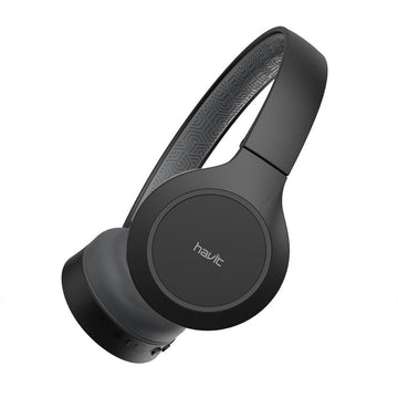 Havit Wireless Headphones in sleek black design with adjustable headband and built-in controls