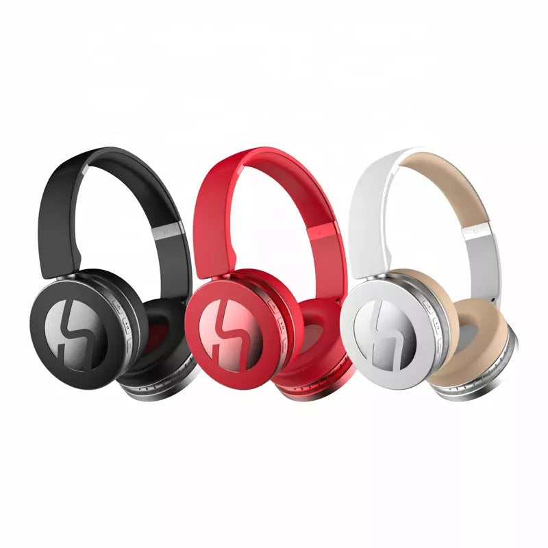 VMIDirect Wireless Headphones available in black, red, and white with adjustable headband
