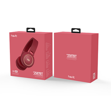 VMIDirect Havit H2587BT Wireless Headphones in Red Packaging with Stylish Design