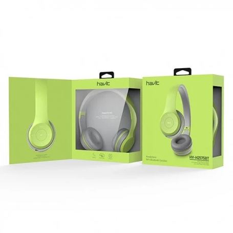 Havit Wireless Headphones in Green with Comfortable Ear Cushions and Sleek Design