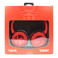 Havit H2582BT Wireless Headphones in Red with Portable Design and Enhanced Sound Quality