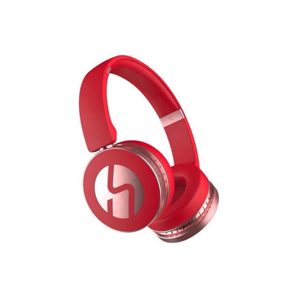 VMIDirect Wireless Headphones in vibrant red color with cushioned ear cups for comfort