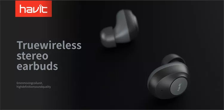 Havit True Wireless Headphones with Stereo Sound and High Definition Quality