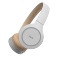 Havit Wireless Headphones in White and Tan with Comfortable Ear Cushions and Control Features