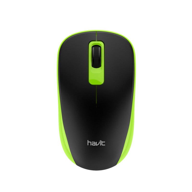 Havit Wireless Mouse in Black and Green with a Comfortable Design for Everyday Use