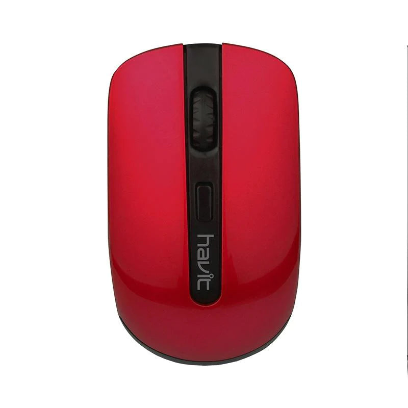Red Havit Wireless Mouse with Ergonomic Design for Comfortable Daily Use