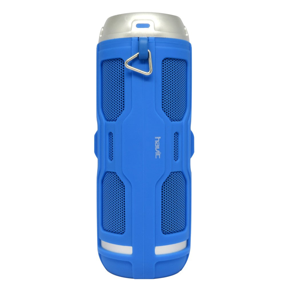 Blue Portable Wireless Speaker with Durable Design and Integrated Carrying Handle
