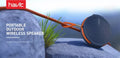 Havit portable outdoor wireless speaker with durable design and 4W output on rocky terrain