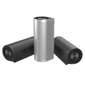 VMIDirect Wireless Speaker set featuring sleek black and silver designs with responsive controls