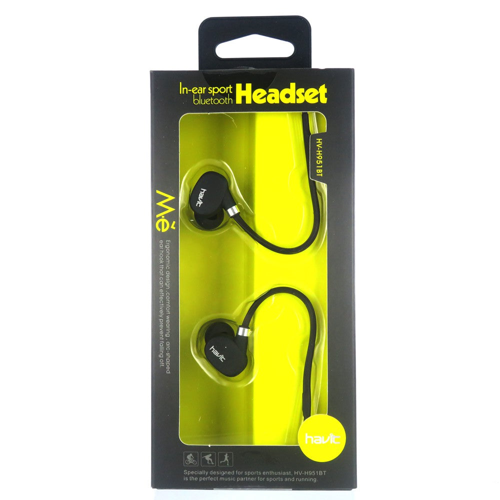 Havit Bluetooth Headset for sports with in-ear design and secure fit for active lifestyle