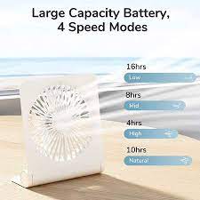 JISULIFE FA28a Small Desk Fan Portable USB Rechargeable Fan Mini Fan with 2000mAh Battery Portable Mini Fan Adjustable