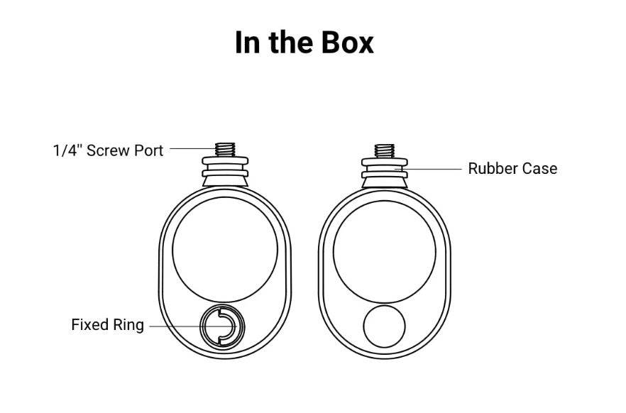 VMIDirect Bullet Time Cord accessories with a 1/4 screw port and rubber case included in the box