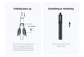 VMIDirect Invisible Selfie Stick with folding and extending features for easy photography