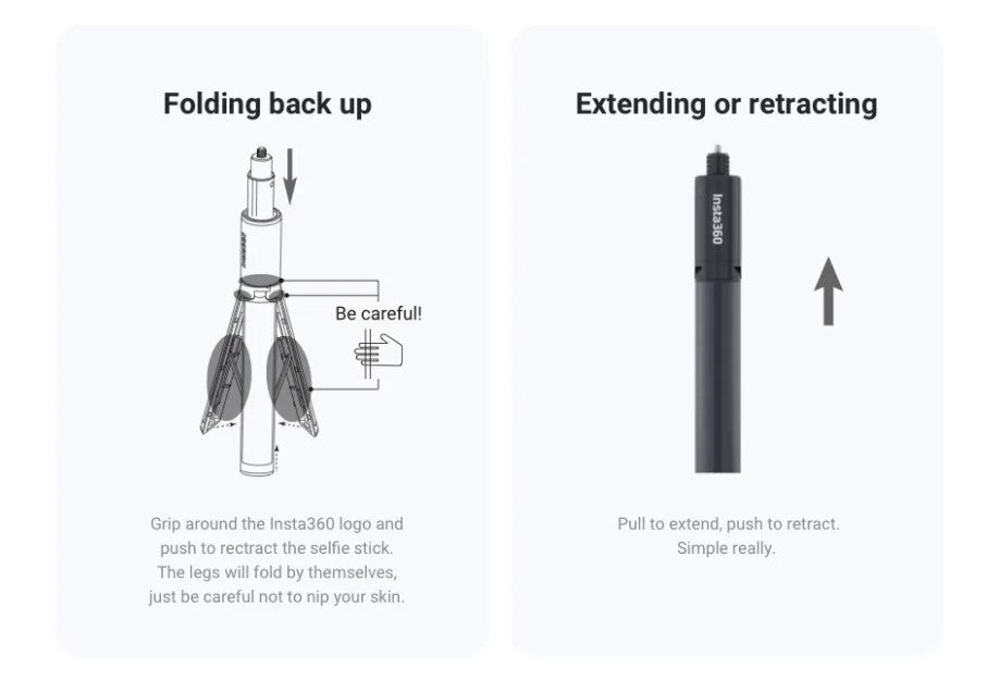 VMIDirect Invisible Selfie Stick with folding and extending features for easy photography