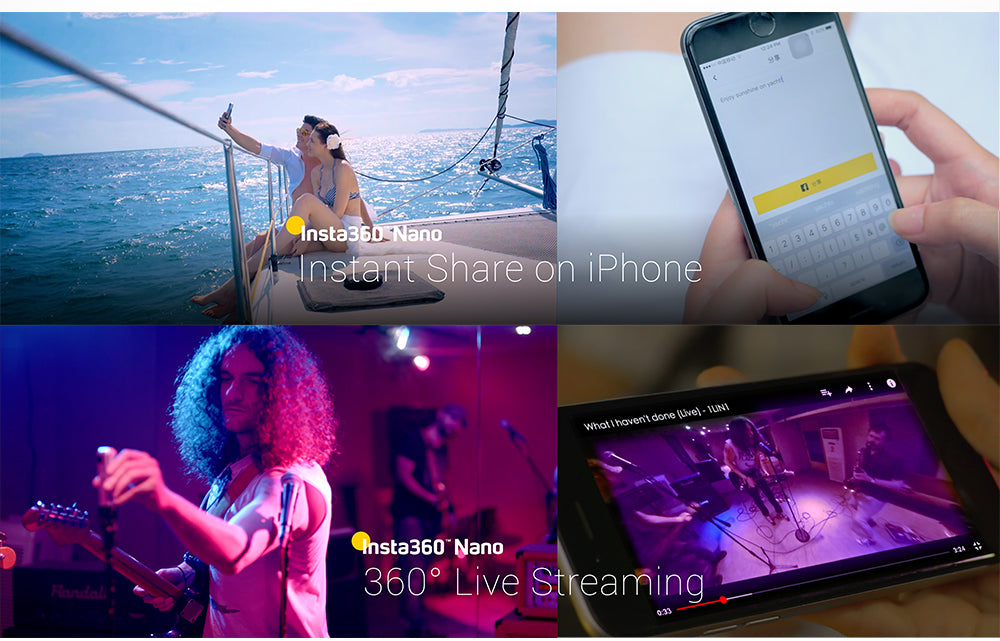 Insta360 Nano Panoramic Camera for instant sharing and 360 live streaming experiences