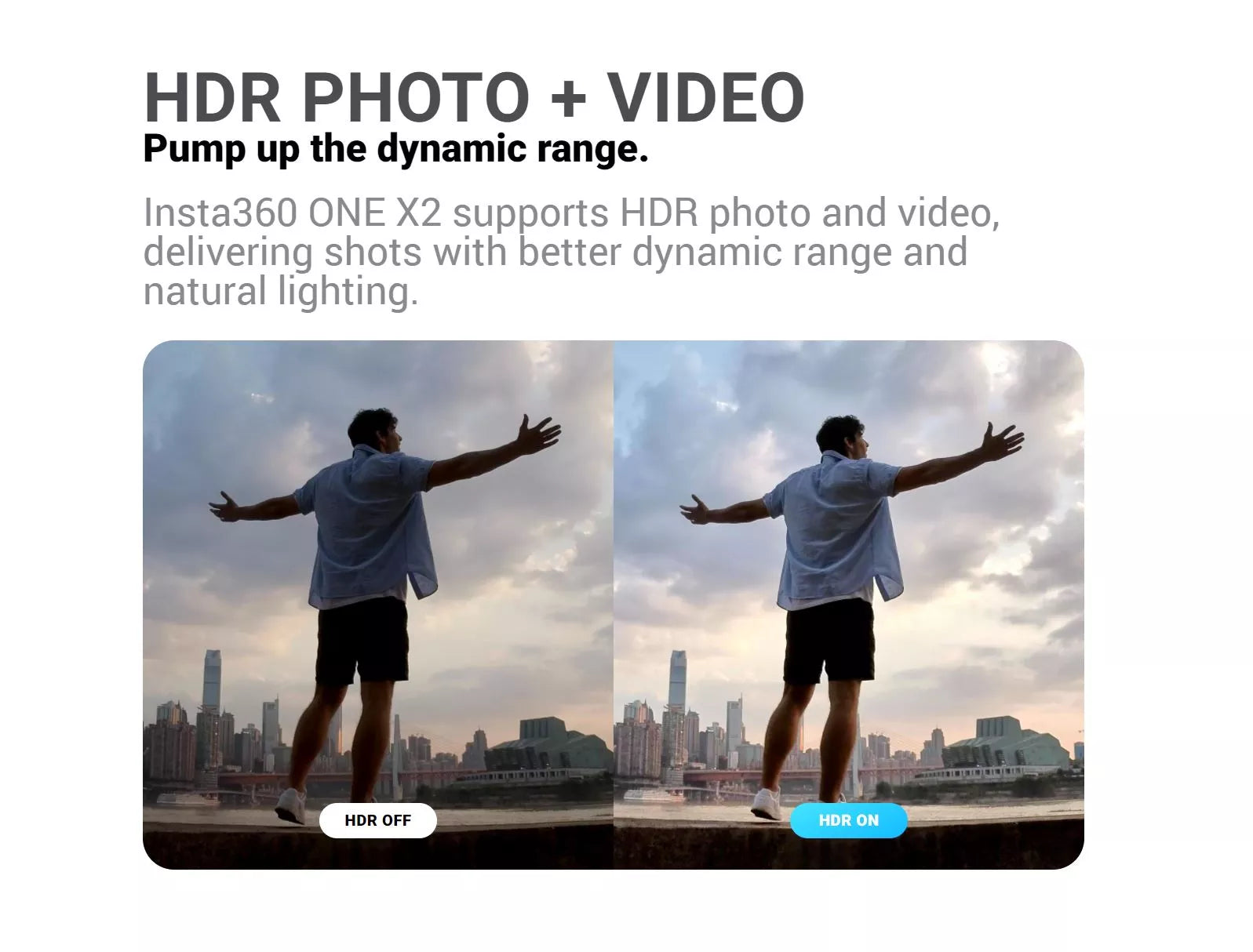 Insta360 ONE X2 Action Camera with HDR Photo and Video features for stunning shots, ideal for Waterproof Motovlogging Steady Cam