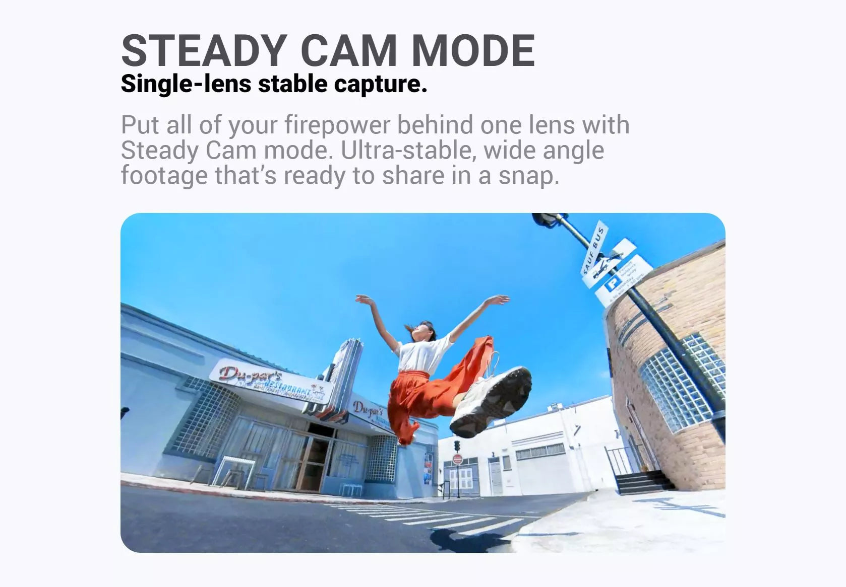 VMIDirect Waterproof Motovlogging Steady Cam in action with ultra-stable wide-angle capture